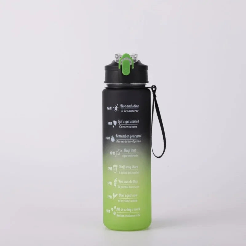 Sports Water Bottle with Time - Tracking Straw Leak