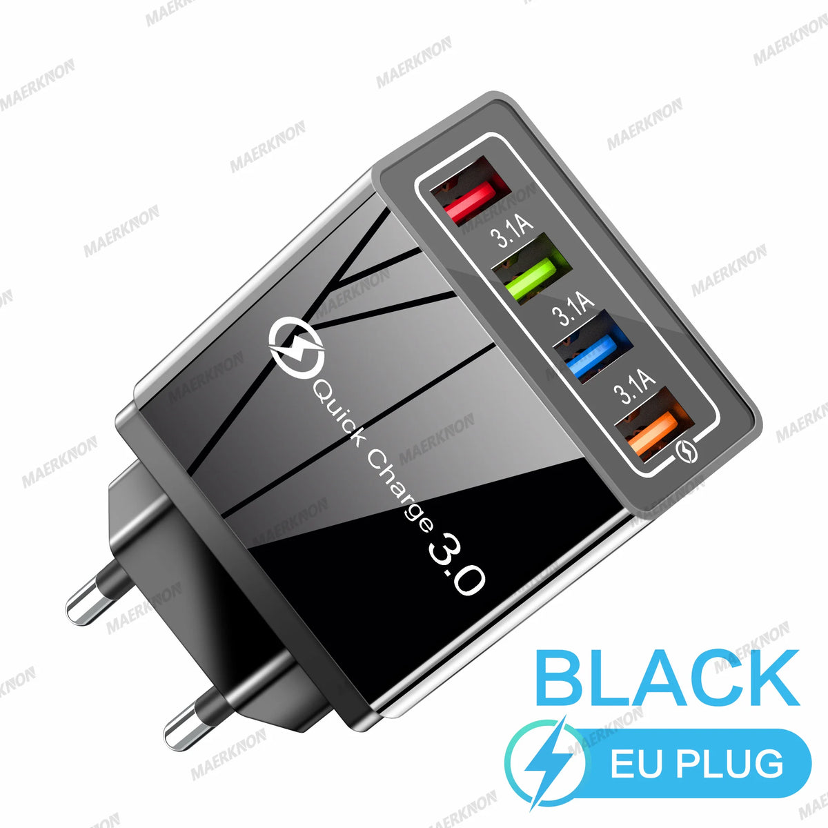 3A USB Charger 4 Ports USB Quick Charge 3.0 EU US