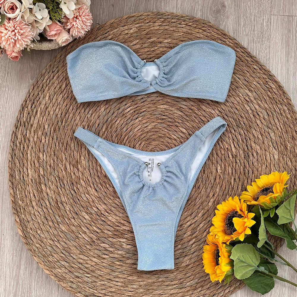 Bandeau Bikini Micro Bikinis Set Womens