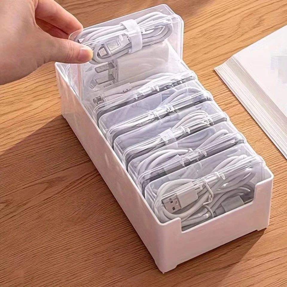 1Set Desk Storage Data Cable Storage Box Cable