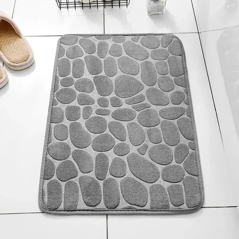 Tapis gaufré en fibre pour salle de bain et salon