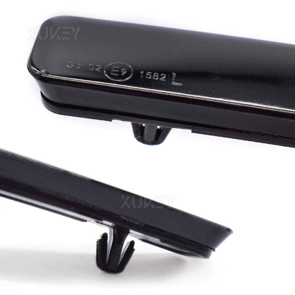 Smoke Black Left Right Rear Bumper Reflector