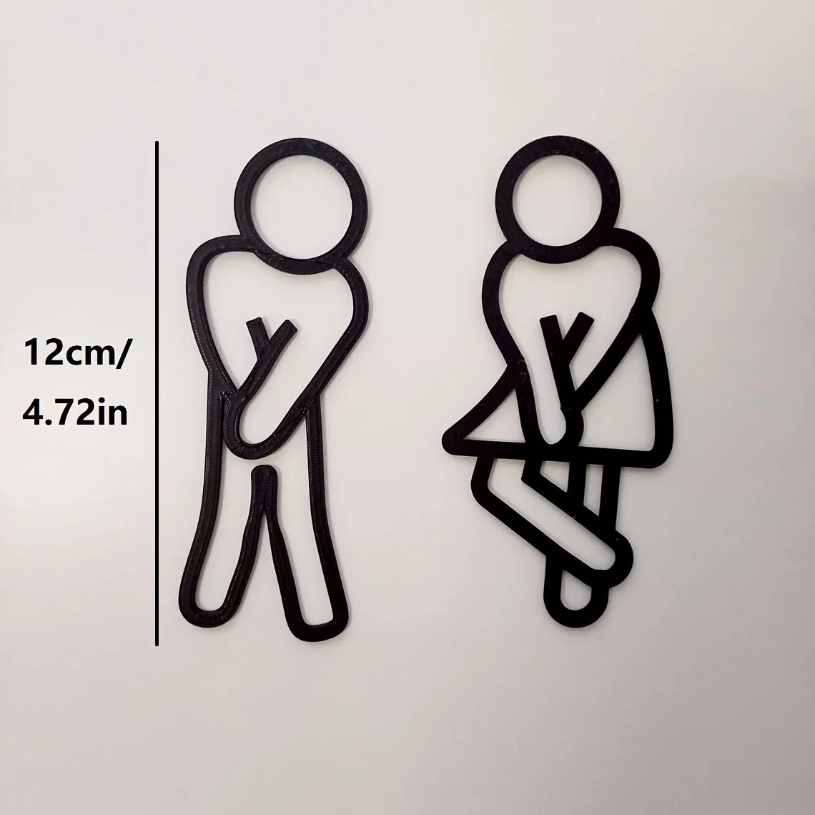 Funny Bathroom Signs for Men Women Creative 2D