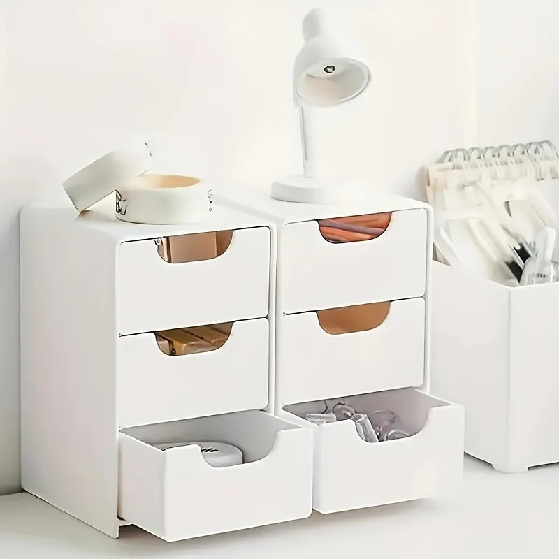 Organisateur de bureau chic à 3 niveaux avec tiroirs – Idéal