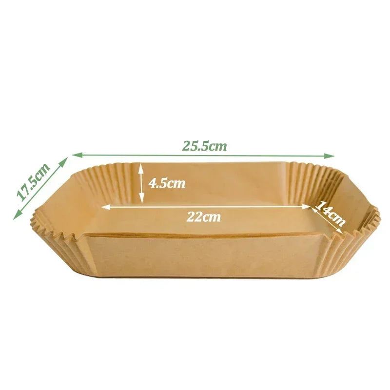 Papier jetable pour friteuse à air chaud, tapis de cuisson antiadhésif, résistant à l'huile, pour micro-ondes et barbecue, doublure en papier sulfurisé, accessoires.