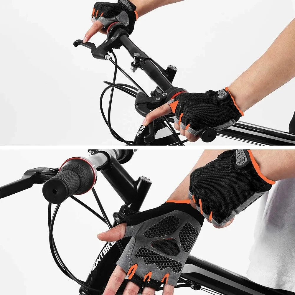 1 Pair Anti - Slip Cycling Gloves Breathable Half