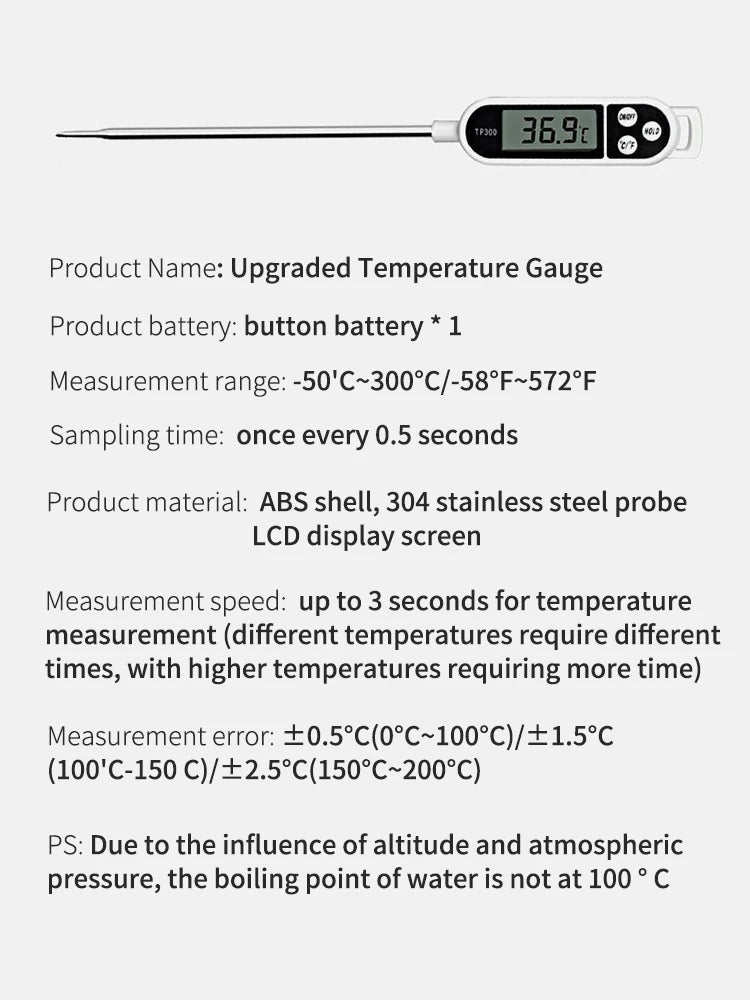 Sonde en acier inoxydable pour cuisson des aliments, barbecue