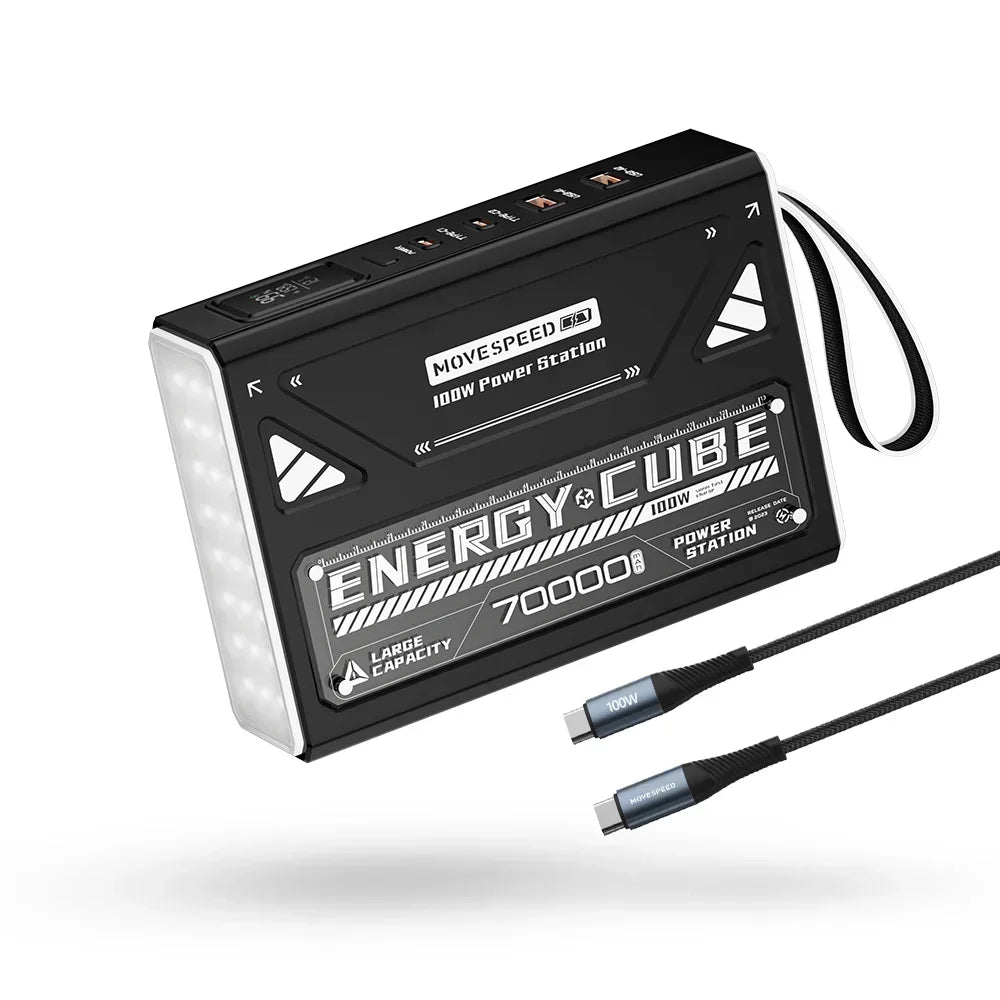 70000mAh Power Bank 100W Fast Charging Large