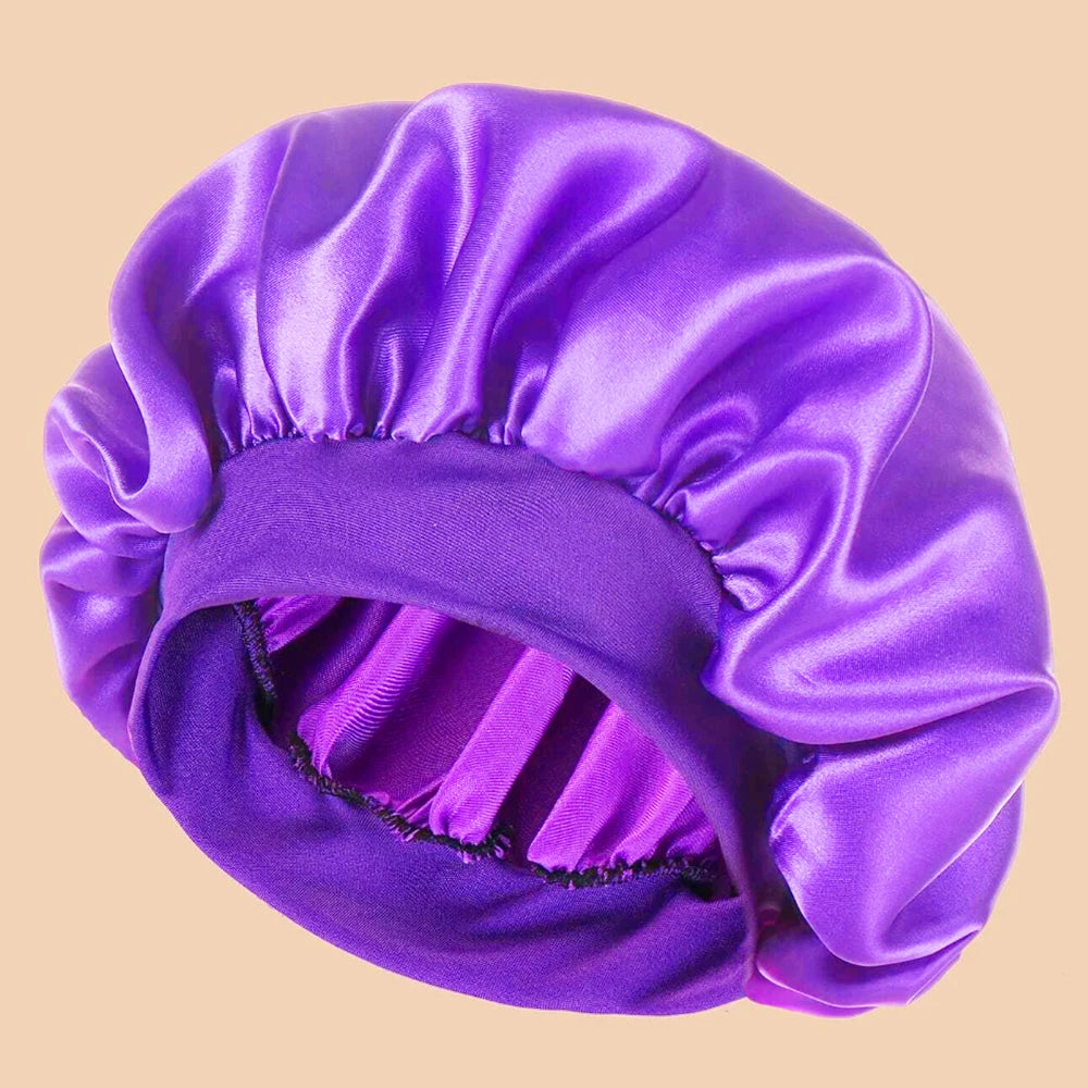 Women's Satin Wide - Brimmed Shower Cap