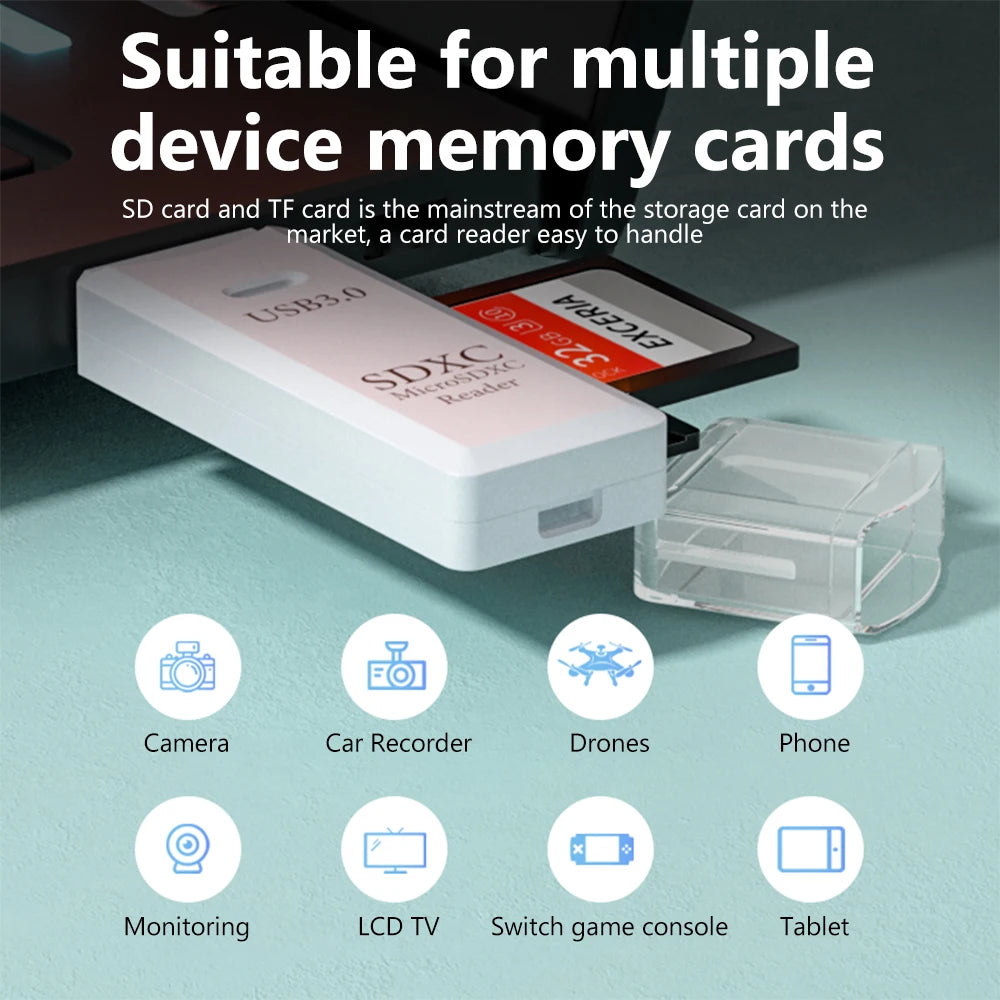 Lecteur de cartes 2-en-1 USB 3.0 Micro TF SD