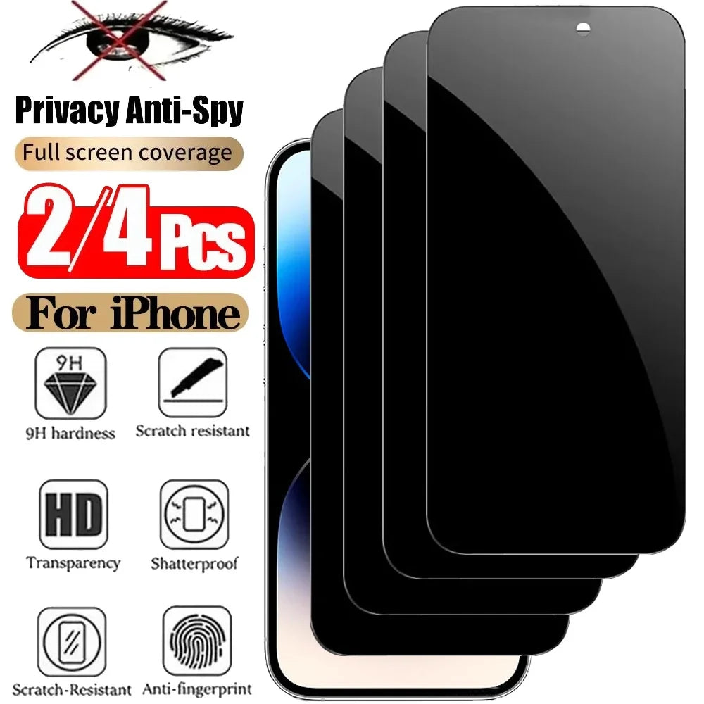 Anti - Spy Privacy Glass - iPhone 11 - 17 Pro Max