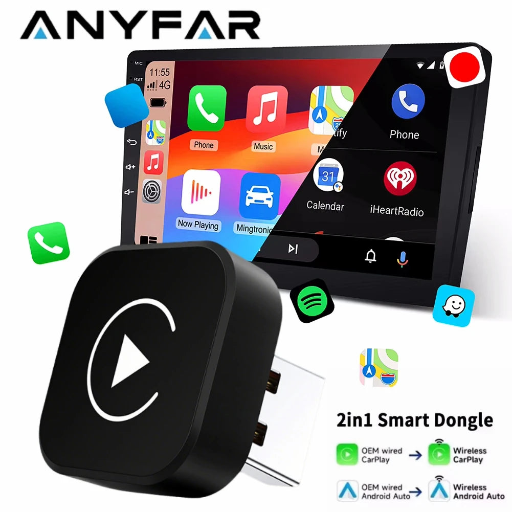 Boîtier/Adaptateur Smart CarPlay Android Auto Sans Fil