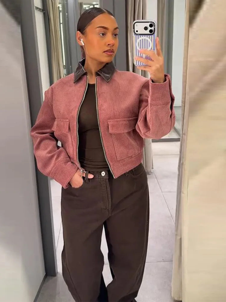 Women's Drawstring Cargo Pocket Jacket