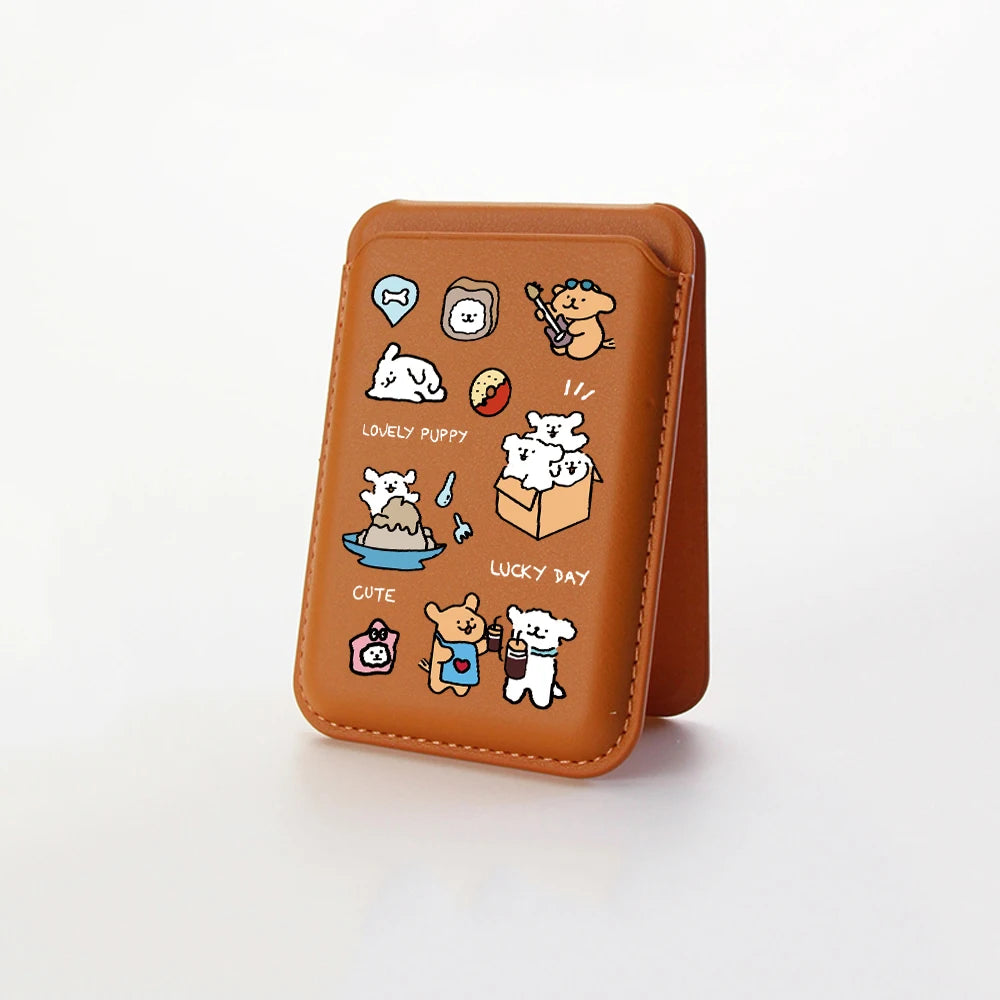 Cute line Dog Upgrade purse Hide Stand for iPhone