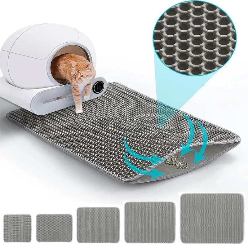 Cat Litter Mat Heavy Duty Waterproof 2 Layer Non