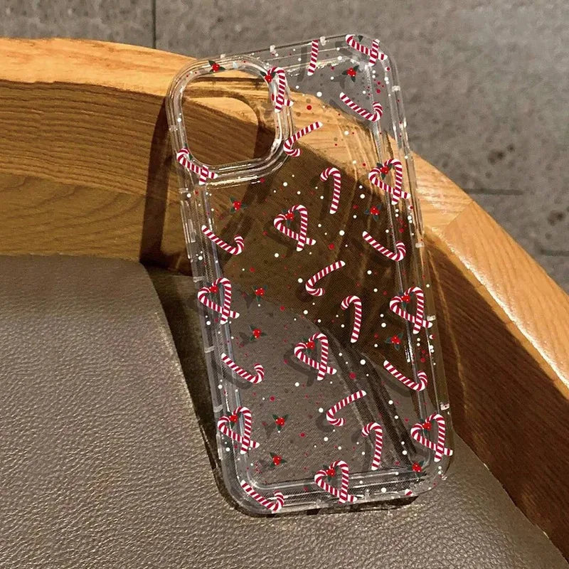 Winter Christmas Graphic Print Clear Case