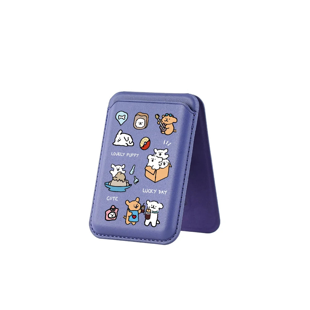 Cute line Dog Upgrade purse Hide Stand for iPhone