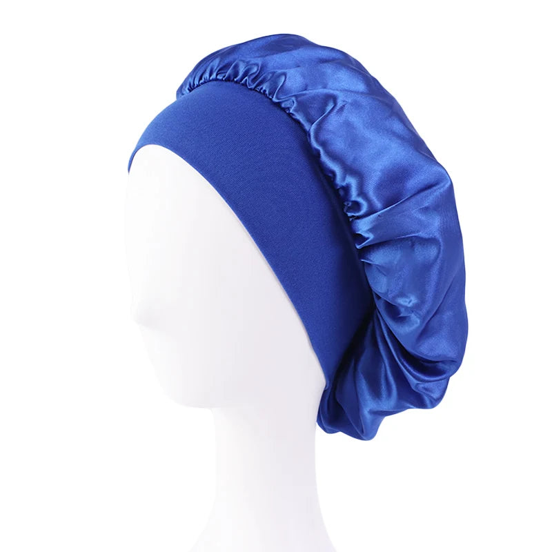 New Satin Wide Brim Nightcap Silky Bonnet Hair