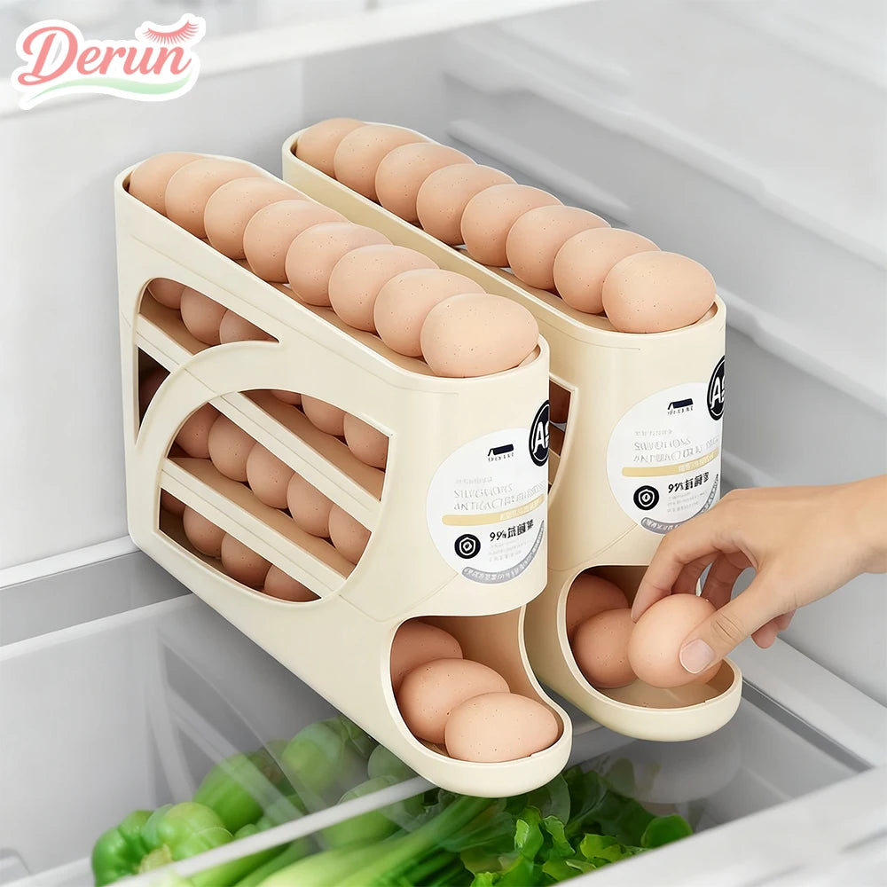 Rolling Slide Egg Storage Box Refrigerator Side