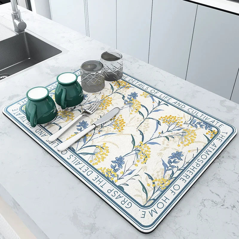 Large Kitchen Super Absorbent Mat Coffee Dish