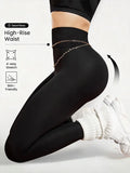 Sexy High Waisted Leggings For Womens Black Tummy
