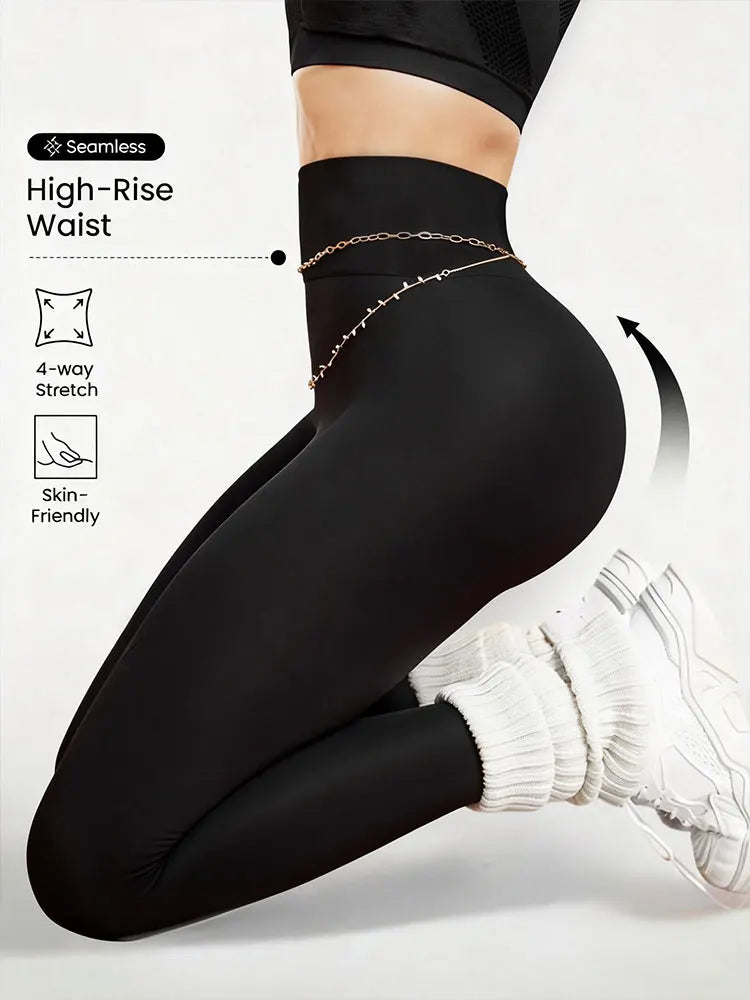 Sexy High Waisted Leggings For Womens Black Tummy
