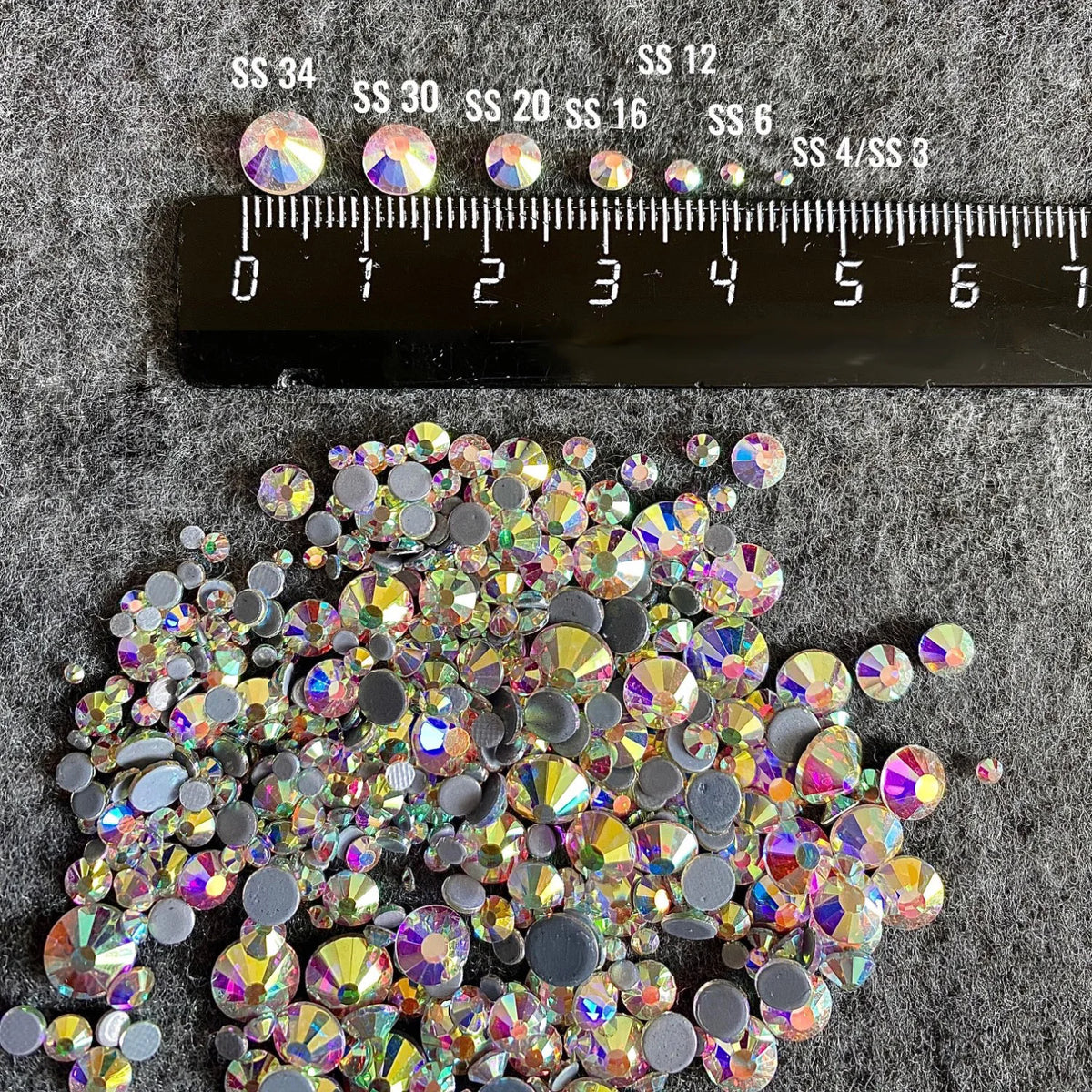 Crystal Clear AB Hotfix Rhinestones Glass Strass