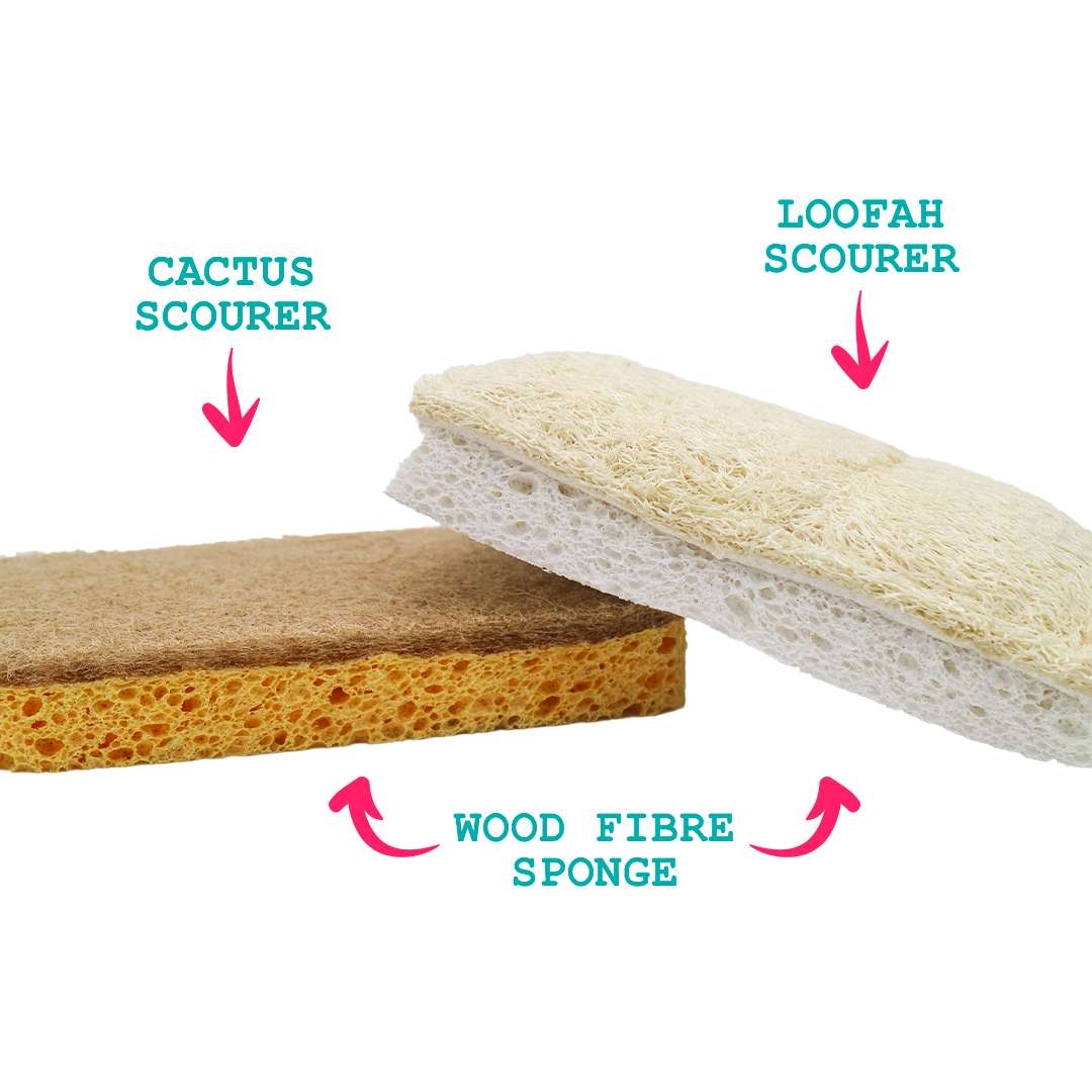 Compostable Eco - Scourers & Sponge Bundle