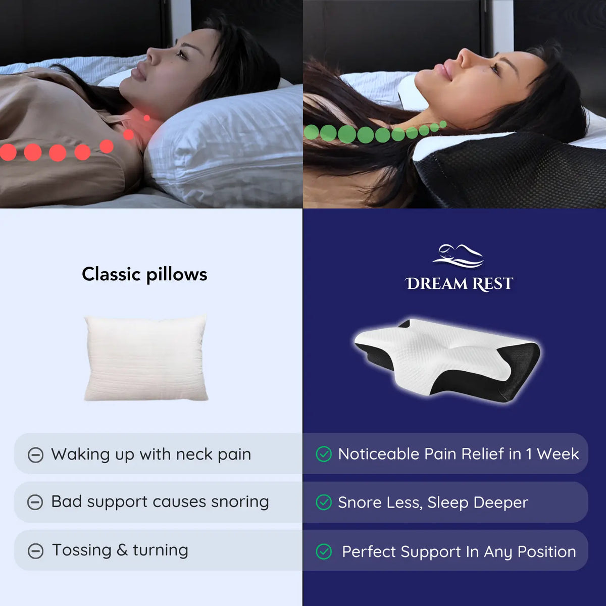 Ergonomic Memory Foam Pillow