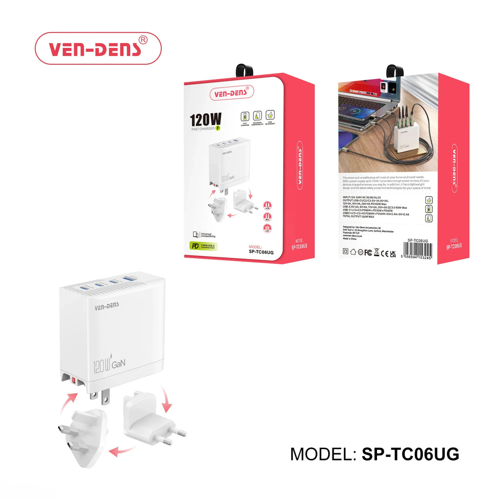 120W Universal Compatibility Fast Charger SP - CDK002