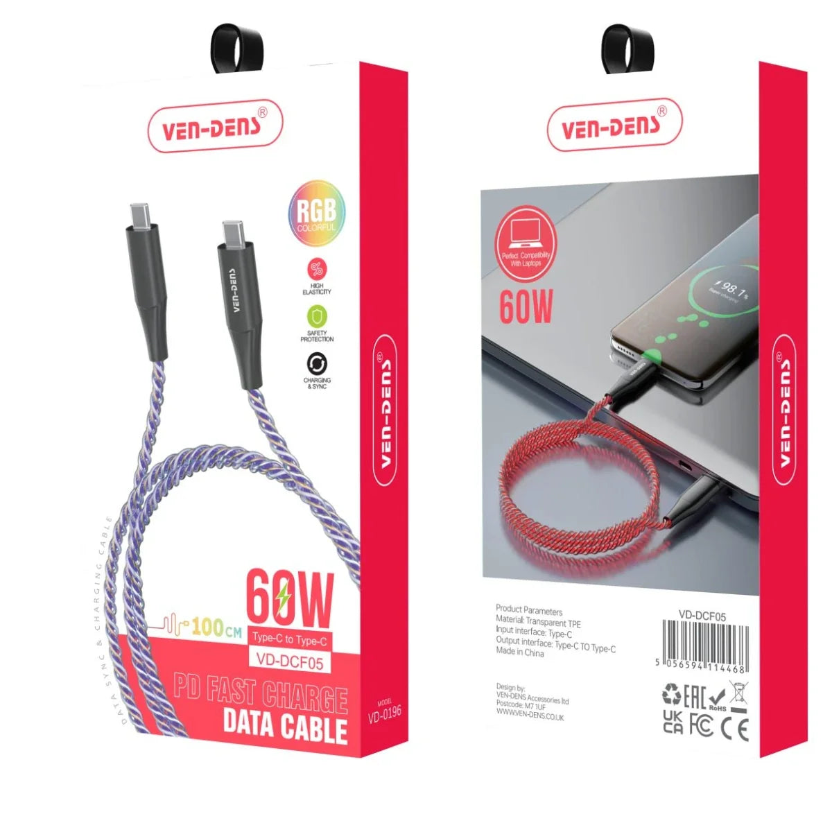 USB - C 60W RGB Luminous Cable