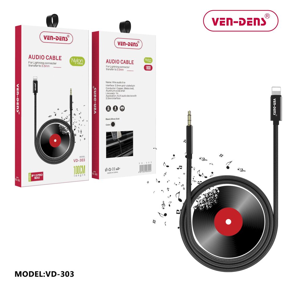 Lightning to 3.5mm Aux Connector Cable for iPhones
