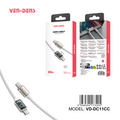 USB - C 60W Zinc Alloy Braided Cable - White