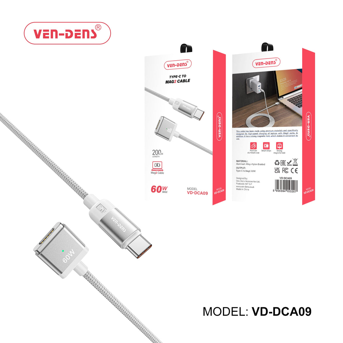 USB - C to MagSafe 2 Braided 60W Cable