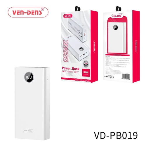 20000mAh Power Bank - Dual Built - in Cables