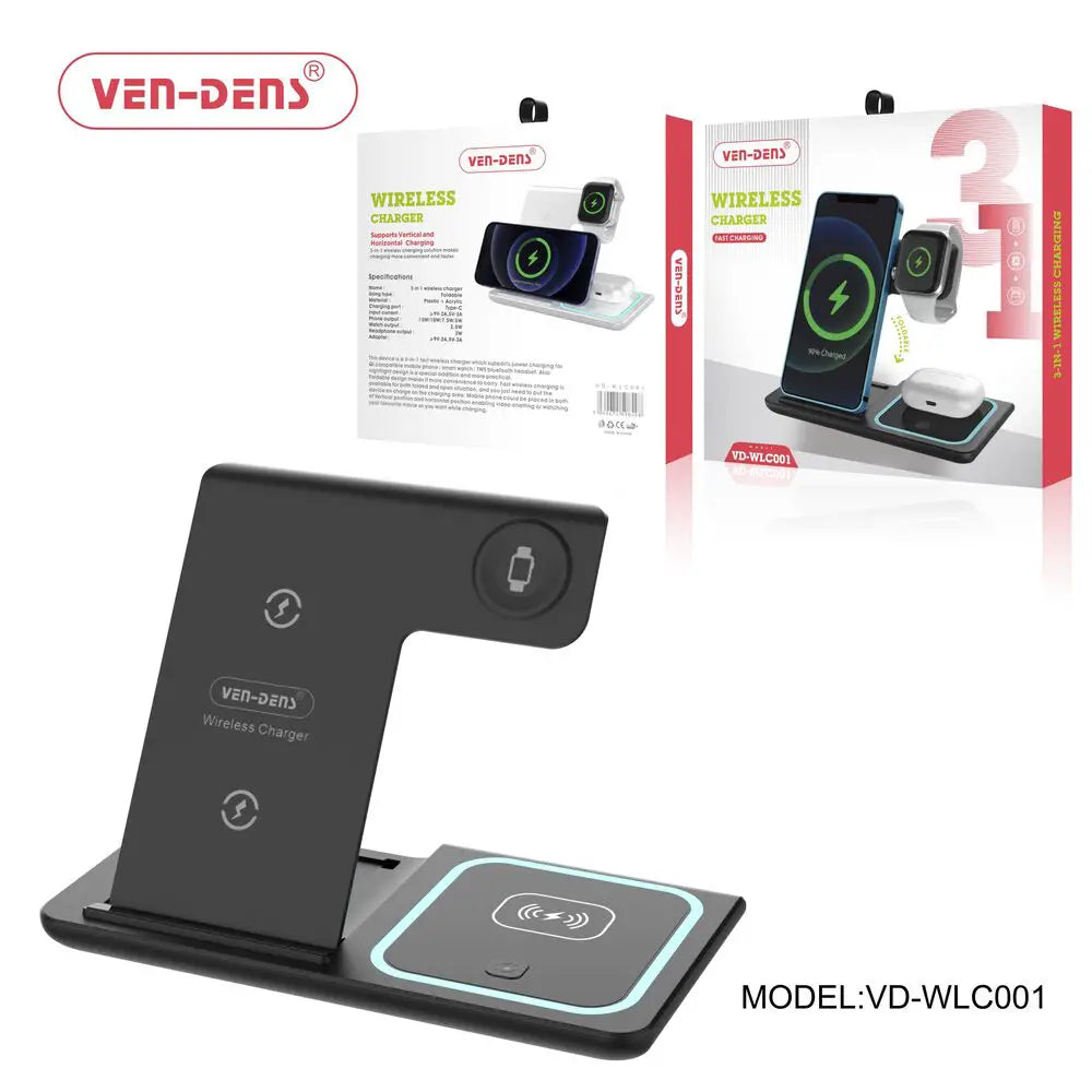 3 - in - 1 Wireless Charging Station - Fast