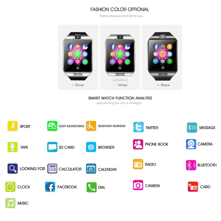 Q18 1.54 inch TFT Screen MTK6260A 360MHz Bluetooth 3.0