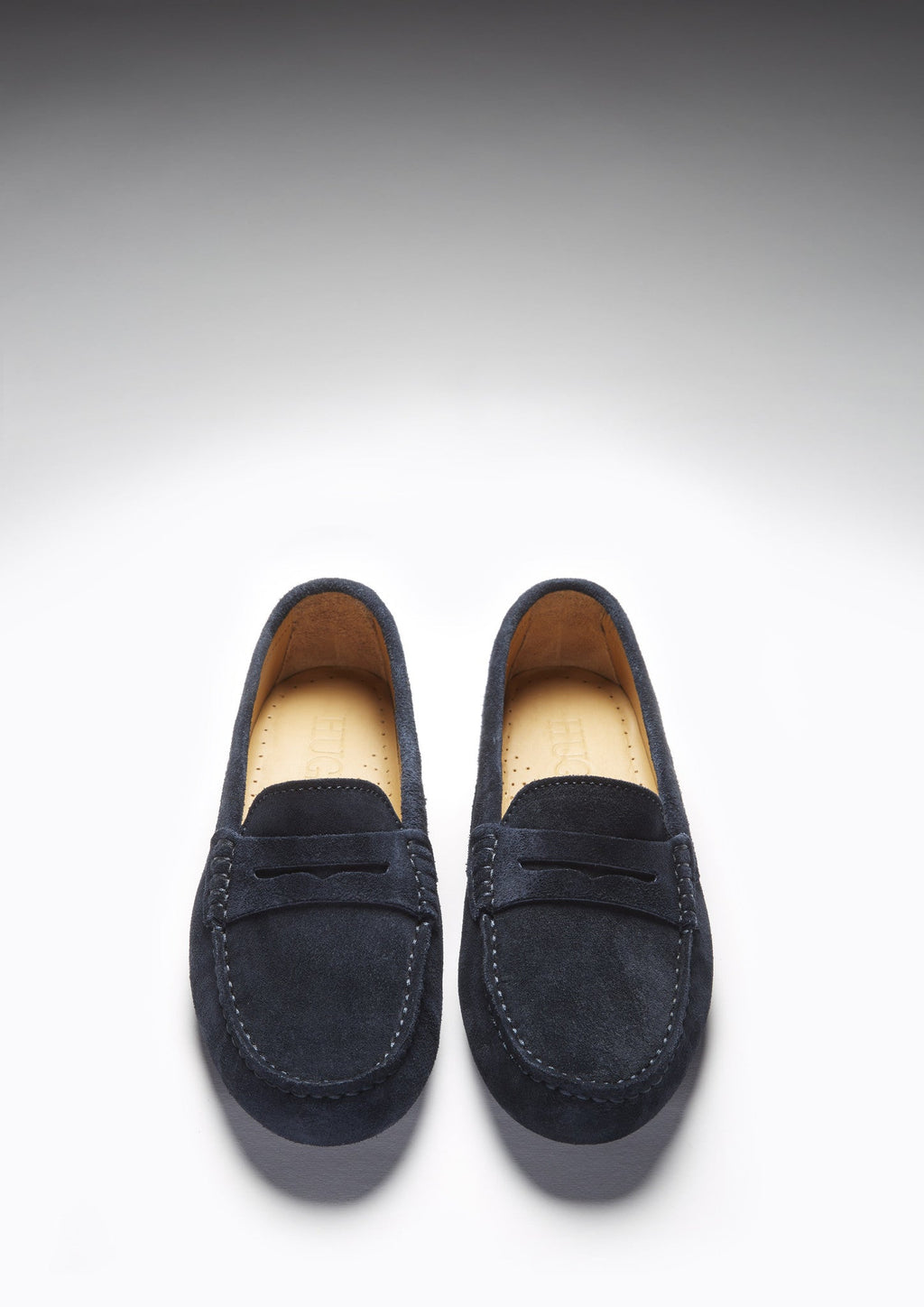 Mocassins Penny de conduite pour femme, en daim bleu marine