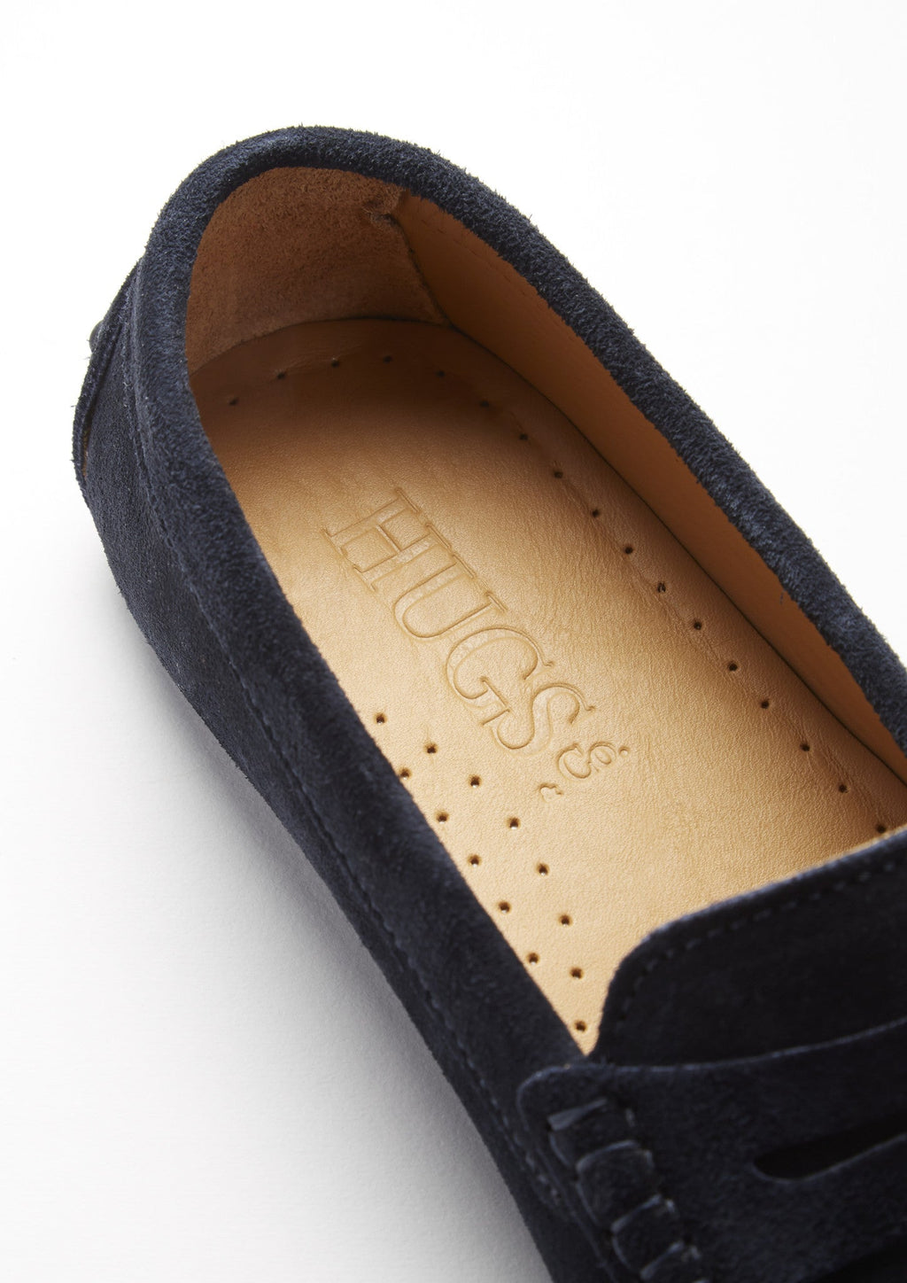 Mocassins Penny de conduite pour femme, en daim bleu marine