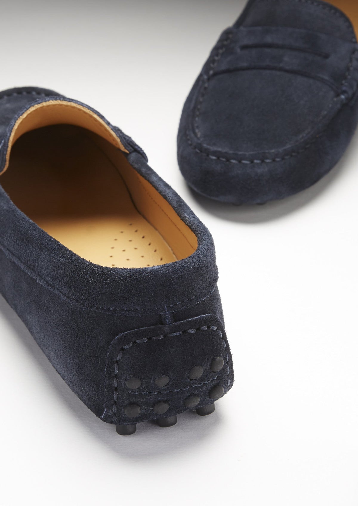 Mocassins Penny de conduite pour femme, en daim bleu marine