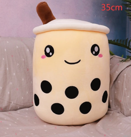 Cute Fruit Drink Plush Stuffed Soft Strawberry Milk Tea