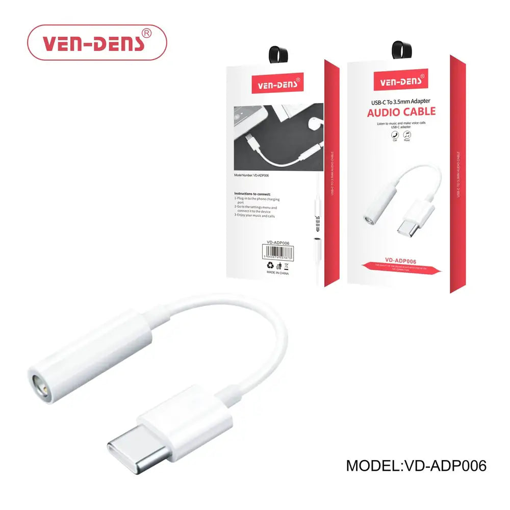 USB C to 3.5mm AUX Audio Cable Headphone Jack Connector