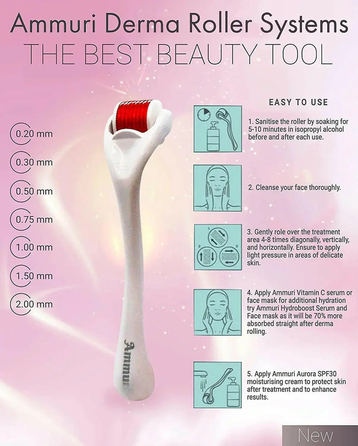 Derma Roller Titanium System for Skin