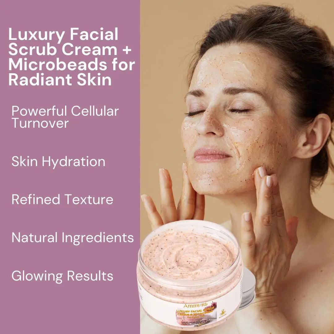 Ammuri Rose Retinol Facial Scrub - Exfoliate