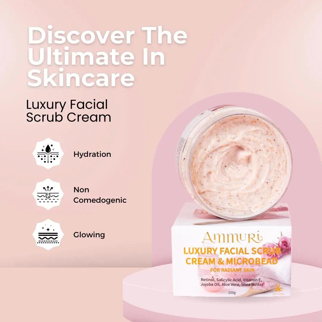 Ammuri Rose Retinol Facial Scrub - Exfoliate