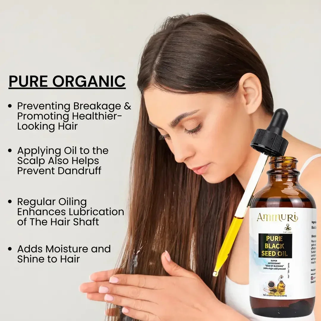 Pure Organic Black Seed Oil for Skin, Hair