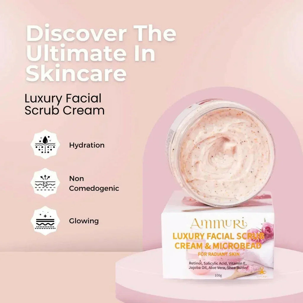 Retinol Facial Scrub & Exfoliating Cream for Smooth