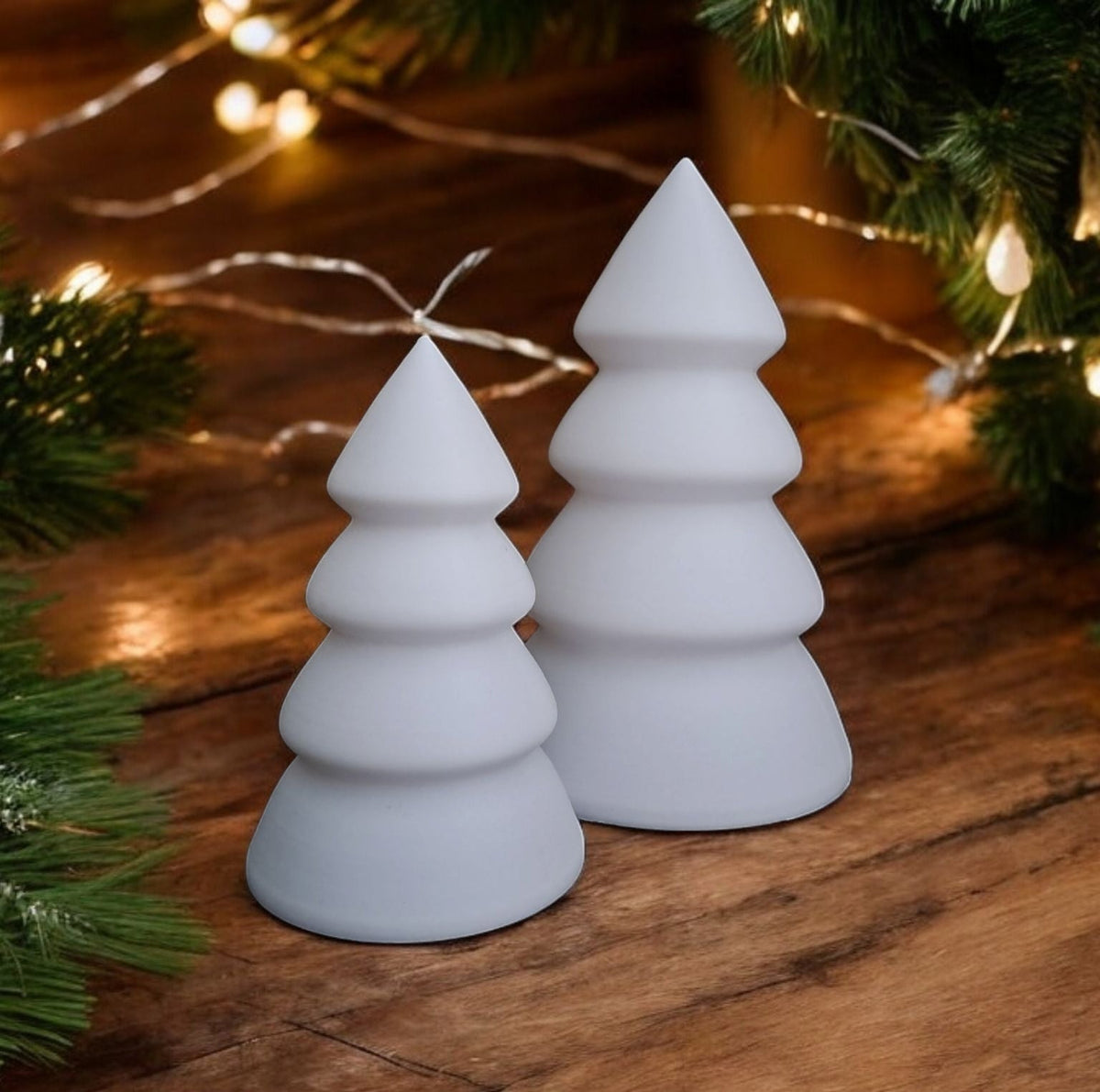 3D Printed Christmas Tree Tealight Holder Set