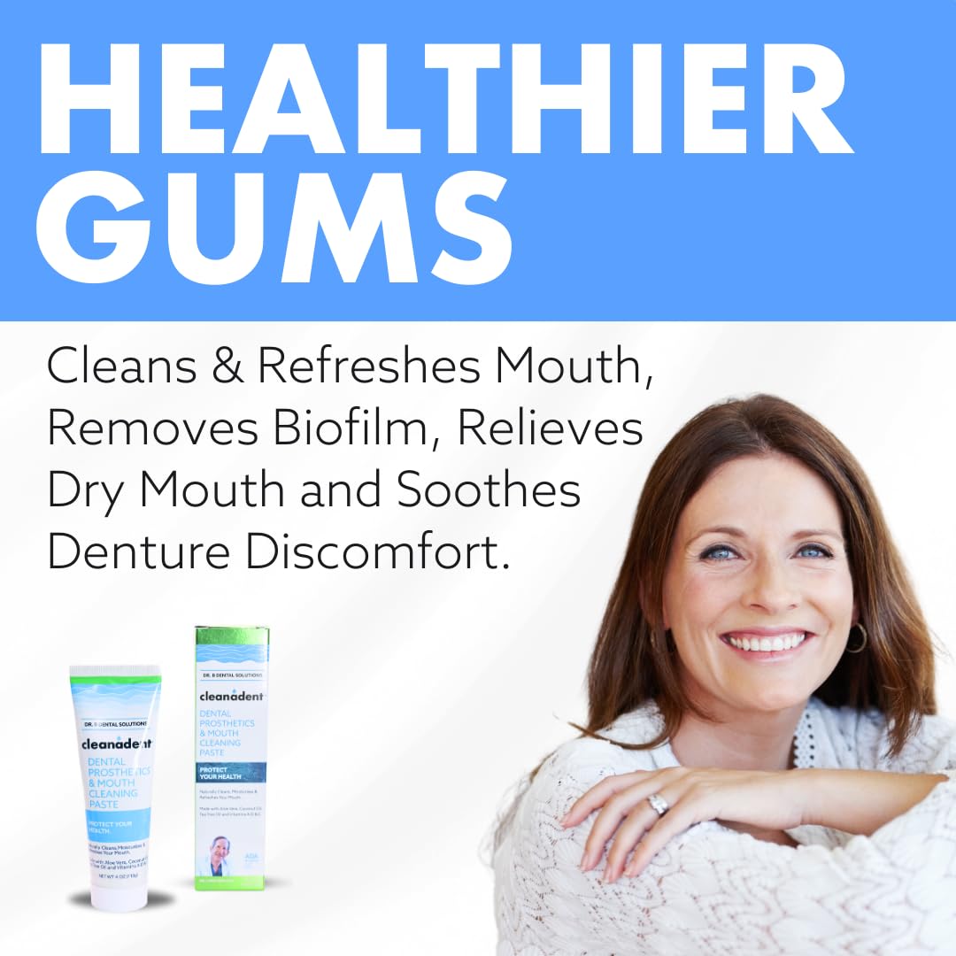 Cleanadent Dentifrice pour Prothèses Dentaires et Gencives - ADA