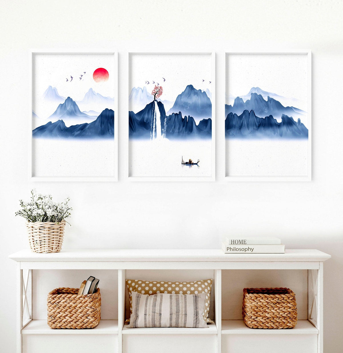 Framed Prints for Bedroom – Japanese Set of 3